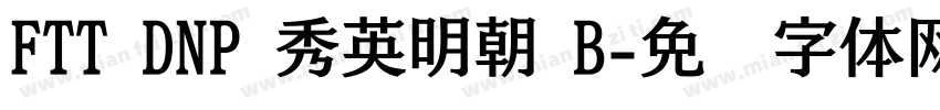 FTT DNP 秀英明朝 B字体转换
